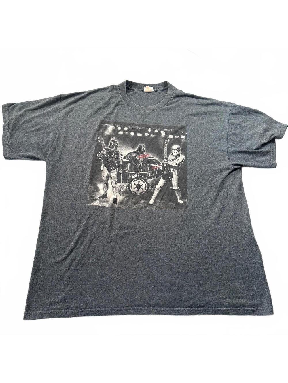 Star Wars Imperial Heavy Metal Band Graphic T-Shirt Heather Charcoal Gray XL